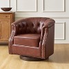 Perry Chesterfield Rocker and Swivel Genuine Leather Chair|HULALA HOME - 2 of 4