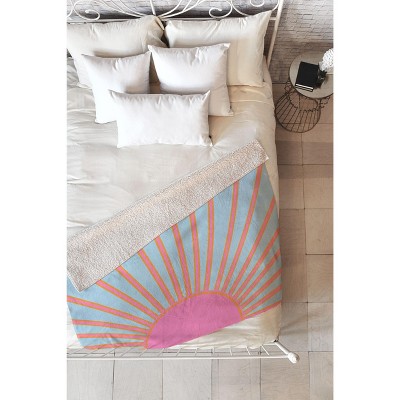 Daily Regina Designs Le Soleil 02 Abstract Retro 60" x 50" Fleece Throw Blanket - Deny Designs