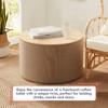 Ornavo Home Large 22" Inch Round Coffee Table Storage Ottoman - 4 of 4