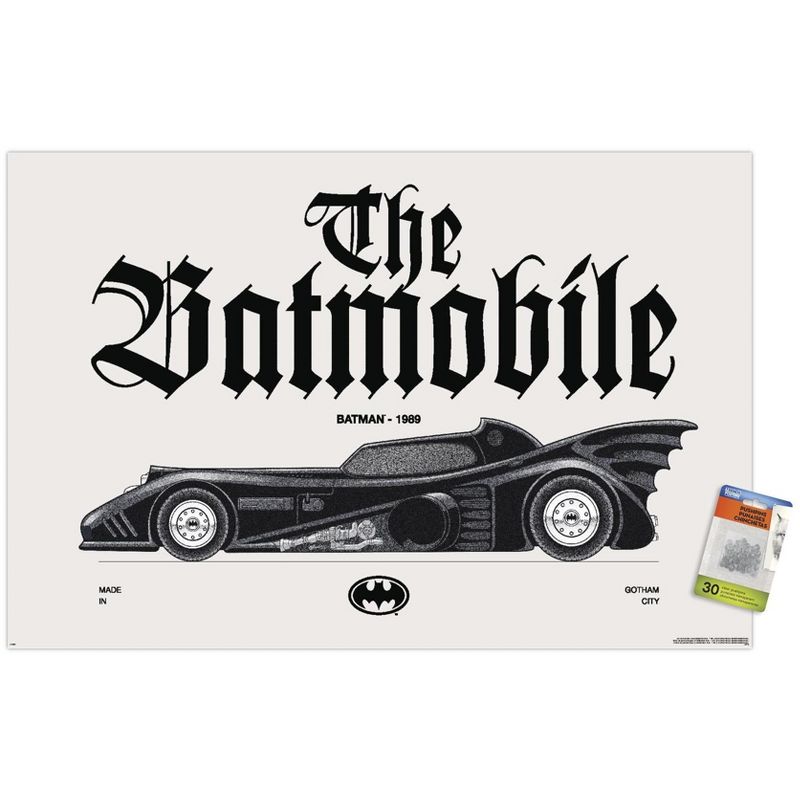Trends International DC Comics Batman: 85th Anniversary - The Batmobile 1989 Unframed Wall Poster Prints, 1 of 7
