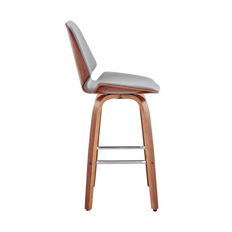 26" Arabela Counter Height Barstool with Leather Seat - Armen Living, 4 of 13