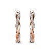 18k Gold Plated 22mm Hoop Earrings with Crystals for Women - 2 of 4