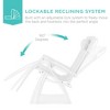 Best Choice Products Folding Zero Gravity Recliner Patio Lounge Chair w/ Canopy Shade, Headrest, Tray - 3 of 4