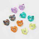 Heart Mini Claw Hair Clips 10pk - Wild Fable™ Multicolor Brights