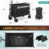 MaseiKar Collapsible Foldable Extended Height Wagon with 500lbs Weight Capacity, Folding Utility Garden Cart with Big All-Terrain Beach Wheels - 2 of 4
