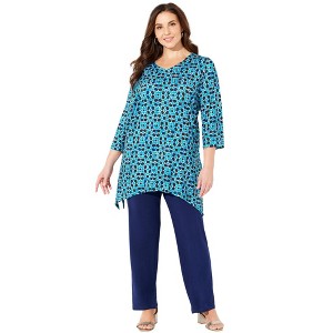 Catherines Women's Plus Size Anywear Fluid Tunic - 1 of 4