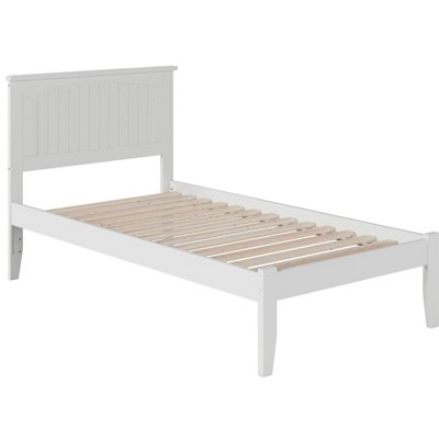 AFI Furnishings Nantucket Twin Platform Bed with Open Footboard and Turbo Charger in White
