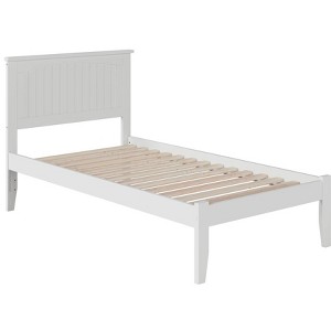 AFI Furnishings Nantucket Twin Platform Bed with Open Footboard and Turbo Charger in White - 1 of 4