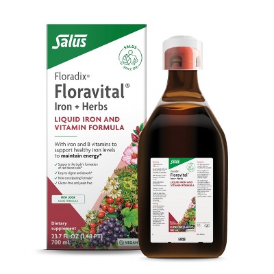 Floradix Floravital Liquid Iron & Vitamins Formula - Liquid Iron Supplement with B Complex Vitamins, Vitamin C & Herbs for Energy Support*