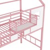 NicBex Twin Size Bunk Bed Classic House Shape Metal Frame Bed Frame Loft Bed with Storage Stairs and Guardrails, No Box Spring Required - 4 of 4