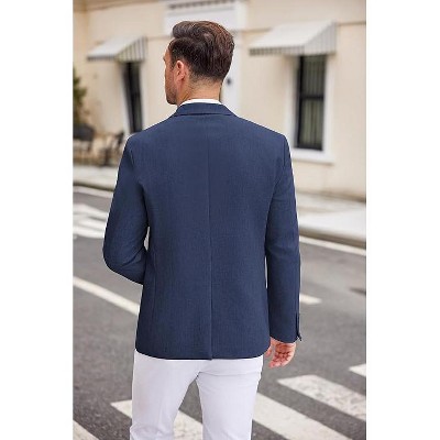 COOFANDY Men's Casual Blazer Two Button Sport Coats Lightweight Printed Lining Suit Jacket BLACK M — фото 5