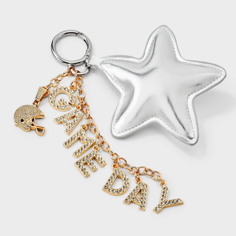Game Day Star & Football Helmet Bling Bag Charm - Wild Fable™