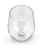 Surreal Entertainment Star Trek Stemless Wine Glass Decorative Etched Sciences Emblem | Holds 20 Ounces - image 3 of 4