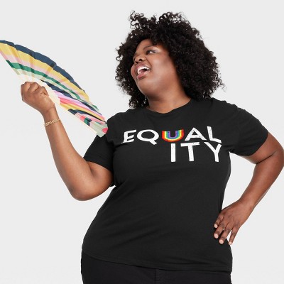 Pride Adult Equality Short Sleeve T-Shirt - Black