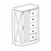 Sapphtopaz 5-Drawer Dresser for Bedroom Sliding Barn Door Chest of Drawers Storage Cabinet Closet Organizers and Storage for Hallway, Living Room - 2 of 4