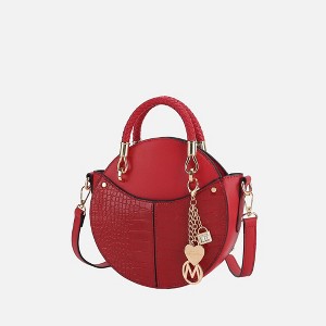 MKF Collection Nobella Women’s Crossbody Bag Croc-Embossed by Mia K - Red - 1 of 4