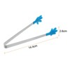 Unique Bargains Stainless Steel Silicone Tips Hand Shape Kitchen Cooking Food Tongs - 2 of 4