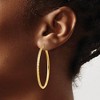 Black Bow Jewelry 2.5mm x 45mm 14k Yellow Gold Knife Edge Diamond-Cut Round Hoops - 3 of 4