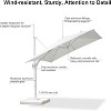 PURPLE LEAF Patio Umbrella White Cantilever Offset Umbrella Square Outdoor Umbrella with 360-degree Rotation for Garden Deck Pool - 3 of 4
