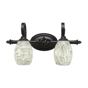 Toltec Lighting Elegante 2 - Light Vanity in  Dark Granite with 5" Natural Fusion Shade - 1 of 1