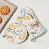 2pc Cotton Floral and Gingham Oven Mitt and Pot Holder Set Green - Threshold™ - image 2 of 3