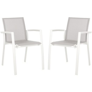 Negan Chair (Set Of 2) - Indoor/Outdoor - PAT4035 - Gray - Safavieh - 1 of 4