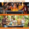 52 Inch Propane Fire Pit, CSA-Listed Outdoor Gas Fire Pit Rectangular Tabletop with Lid, 50,000 BTU Steel FireTable - 3 of 4