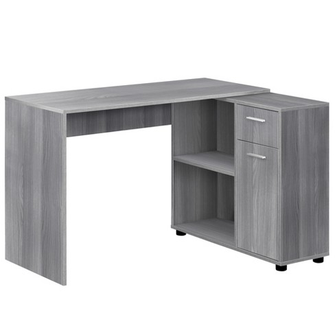 Computer Desk with Drawers Gray - EveryRoom