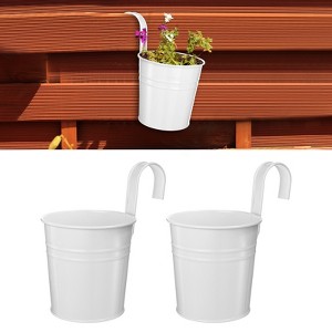 Unique Bargains Metal Detachable Hook Anti-Rust Colorful Finish Flower Holder 2 Pcs - 1 of 4