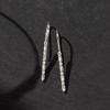 Pure Collection by Ross-Simons 0.10 ct. t.w. Diamond Linear Drop Earrings in Sterling Silver - 3 of 4