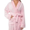 PAVILIA Soft Plush Women Fleece Robe, Cozy Warm Housecoat Bathrobe, Fuzzy Female Long Spa Robes - 3 of 4