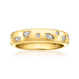 Pure Collection by Ross-Simons 0.25 ct. t.w. Scattered Lab-Grown Diamond Ring in 18kt Gold Vermeil - 1 of 4