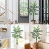 Artificial Palm Trees for Indoor -Tall Faux Floor Palm Plant with Realistic Trunks and Lifelike Palm Leaves, Fake Plants Tropical Plants with Pot - 3 of 4