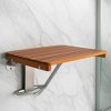HomeRoots 14" X 24" Brown Teak Rectangular Shower Bench - 2 of 4