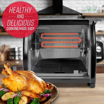 Ronco Black Stainless Steel Large Capacity Countertop Rotisserie Oven