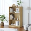 [48.5-inch | Practical]4-Tier Doorless Wood Grain Storage Shelf (Matte Black + Heavy-Duty Storage) - 3 of 4