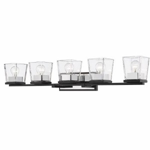 Bleeker Street 5-Light Vanity Fixture - Steel, Dimmable, Damp Rated, 42.5" Wide - 1 of 1