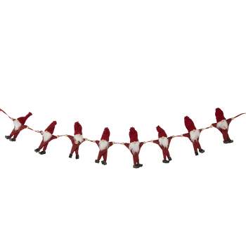 Northlight 30" Red and White Knit Gnome Novelty Christmas Garland