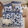 9Pcs BIAB Geometric Print Comforter Set, Premium Touch Contemporary Style All Season Bedding Set with Matching Shams and Sheets - 4 of 4