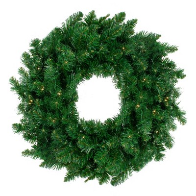 Northlight Pre-Lit Twin Lakes Fir Artificial Christmas Wreath - 48-Inch, Warm White LED Lights