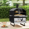 Costway 16" Outdoor Pizza Oven with Stone Peel & Grill Racks Folding Legs and Cover - 2 of 4