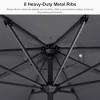 PURPLE LEAF Patio Umbrella Outdoor Table Umbrella Aluminum Frame Market Umbrella Sun Umbrella with 8 Sturdy Ribs - 4 of 4