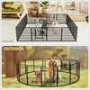 JOMEED Indoor and Outdoor 16-Panel, 31" High Dog Pet Playpen with Doors, Black - 4 of 4