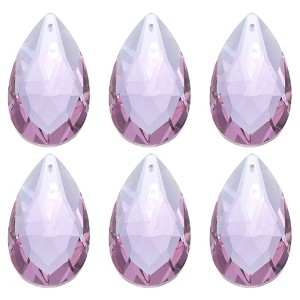 Unique Bargains Crystal Pendants Teardrop Beads for DIY Lamp Arts Crafts Decoration 6 Pcs - 1 of 4