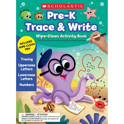 Scholastic Teaching Solutions Pre-K Trace & Write Wipe-Clean Activity Book