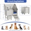 50in Stainless Steel Dog Washing Station - 3 of 4