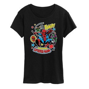 Women's - Marvel - Stickers Style Short Sleeve Graphic T-Shirt - 1 of 4