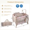 Infans Portable Baby Playard Nursery Center Crib Bassinet w/ Hanging Toys & Music Box - 2 of 4