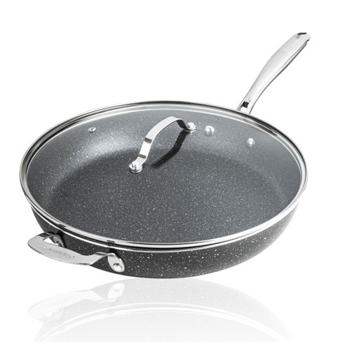 Frying Pan with Lid Non-Stick Granite Small Frying Pan Wok Multifunctional Kitchen Cooking Non-Stick Frying Pan Non-Stick Granite Frying Pan Wok