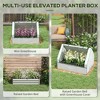 Raised Garden Bed, Outdoor Metal Planter Box with Mini Greenhouse - 4 of 4